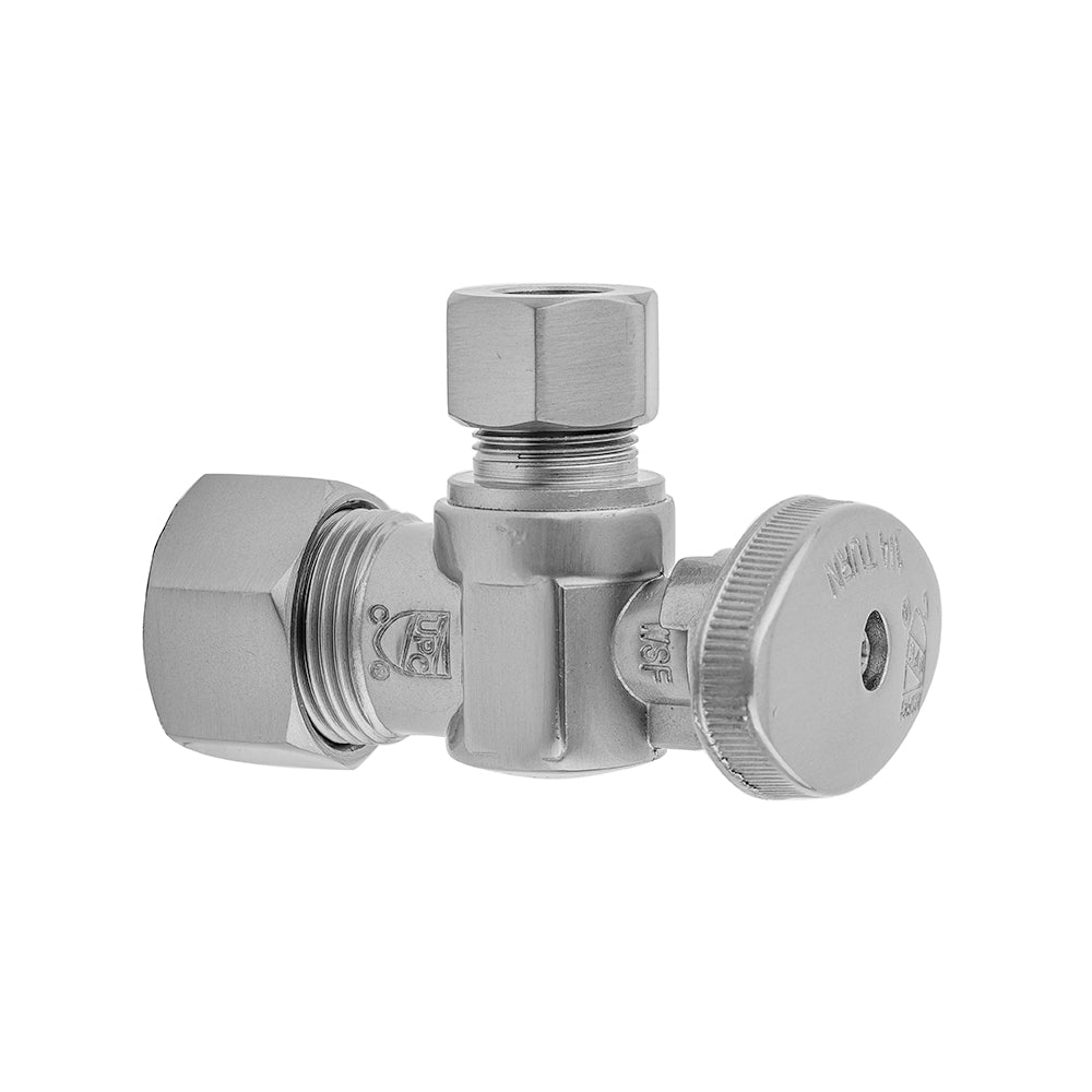 Jaclo 633-8 Quarter Turn Angle Pattern 5/8" O.D. Compression (Fits 1/2" Copper) X 1/2" O.D. Supply Valve With Oval Handle - Parent