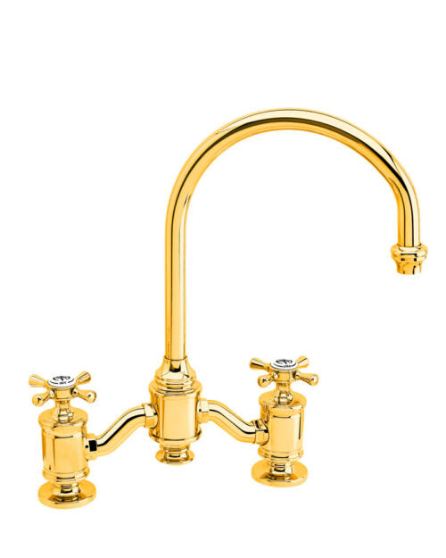 Waterstone 6350 Hampton Bridge Faucet - Cross Handles