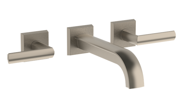 Watermark 64-2.2-BR4 Brut Wall Mounted 3 Hole Lavatory Set