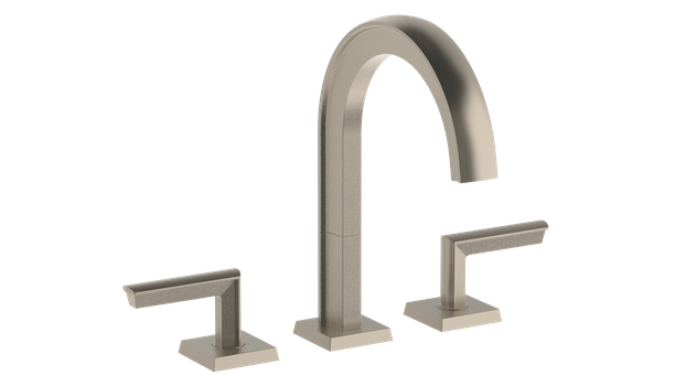 Watermark 64-2X-BR4 Brut Deck Mounted 3 Hole Extended Lavatory Set