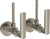 Watermark 64-MAS1-BR4 Brut Lavatory Angle Stop Kit -1/2" Compression X 3/8" Od Compression