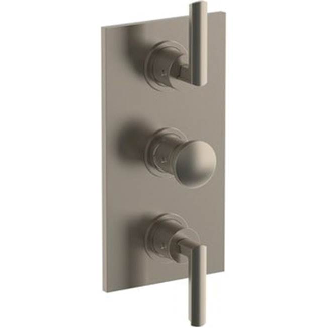 Watermark 64-T30-BR4 Brut Wall Mounted Thermostatic Shower Trim With 2 Built-In Controls 6-1/4" X 12"