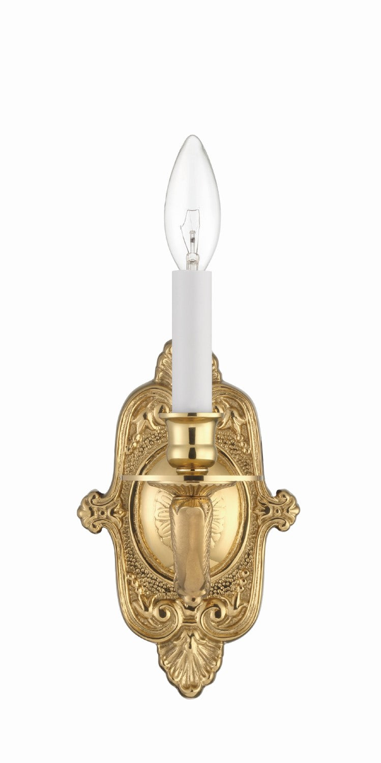 Crystorama 641-PB Crystorama 1 Light Cast Wall Mount - Polished Brass