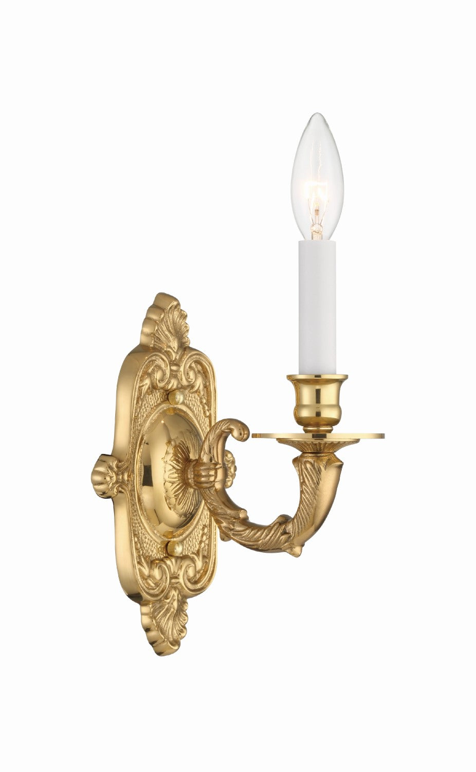 Crystorama 641-PB Crystorama 1 Light Cast Wall Mount - Polished Brass