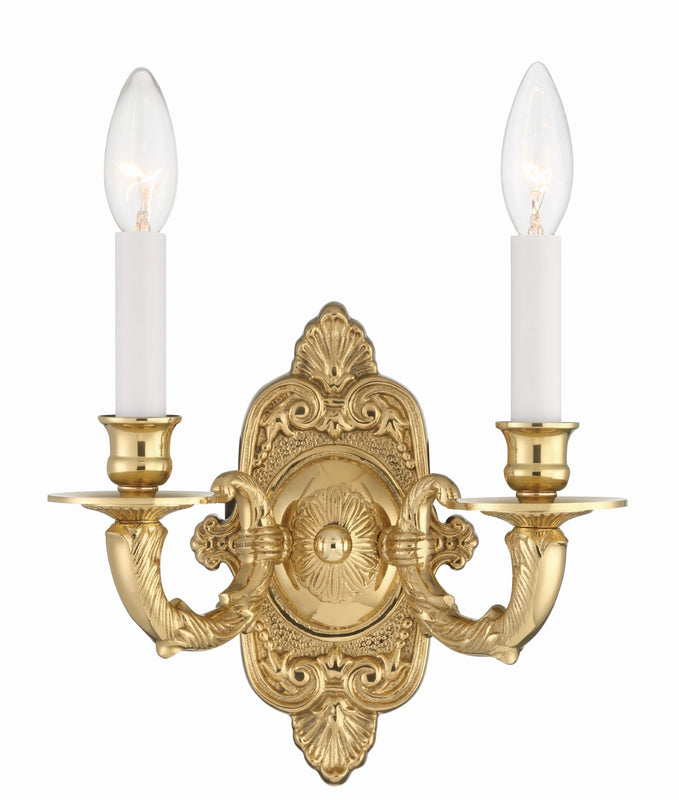 Crystorama 642 2 Light Cast Brass Wall Mount - Parent