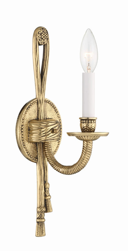 Crystorama 651-OB Crystorama 1 Light Cast Wall Mount - Olde Brass