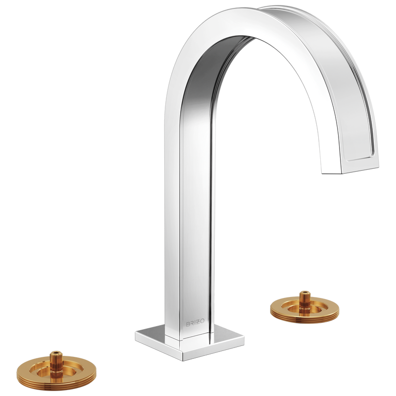 Brizo 65399LF-LHP Frank Lloyd Wright Widespread Lavatory Faucet with Arc Spout - Less Handles