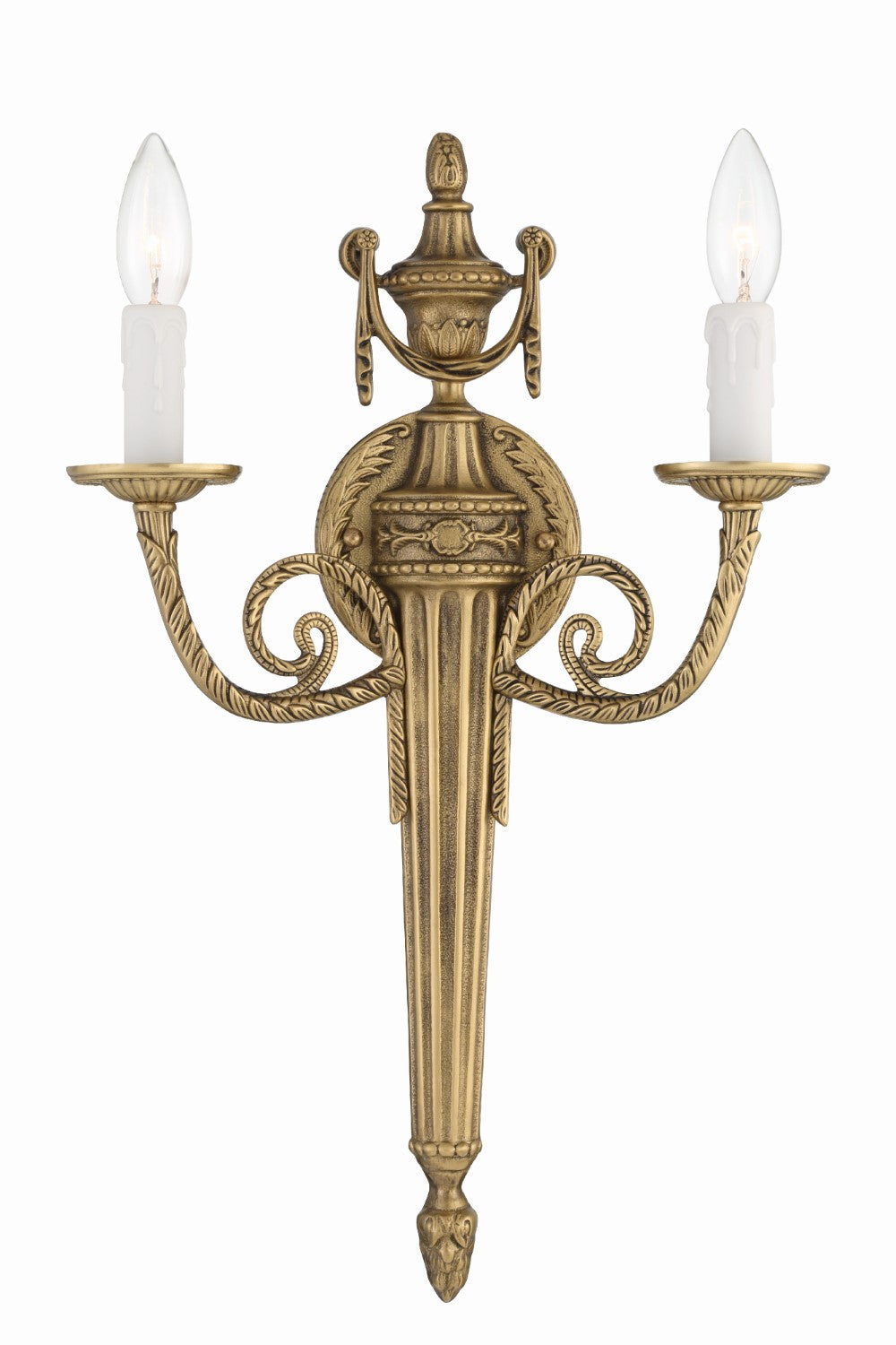 Crystorama 662-MB Crystorama 2 Light Cast Wall Mount - Matte Brass