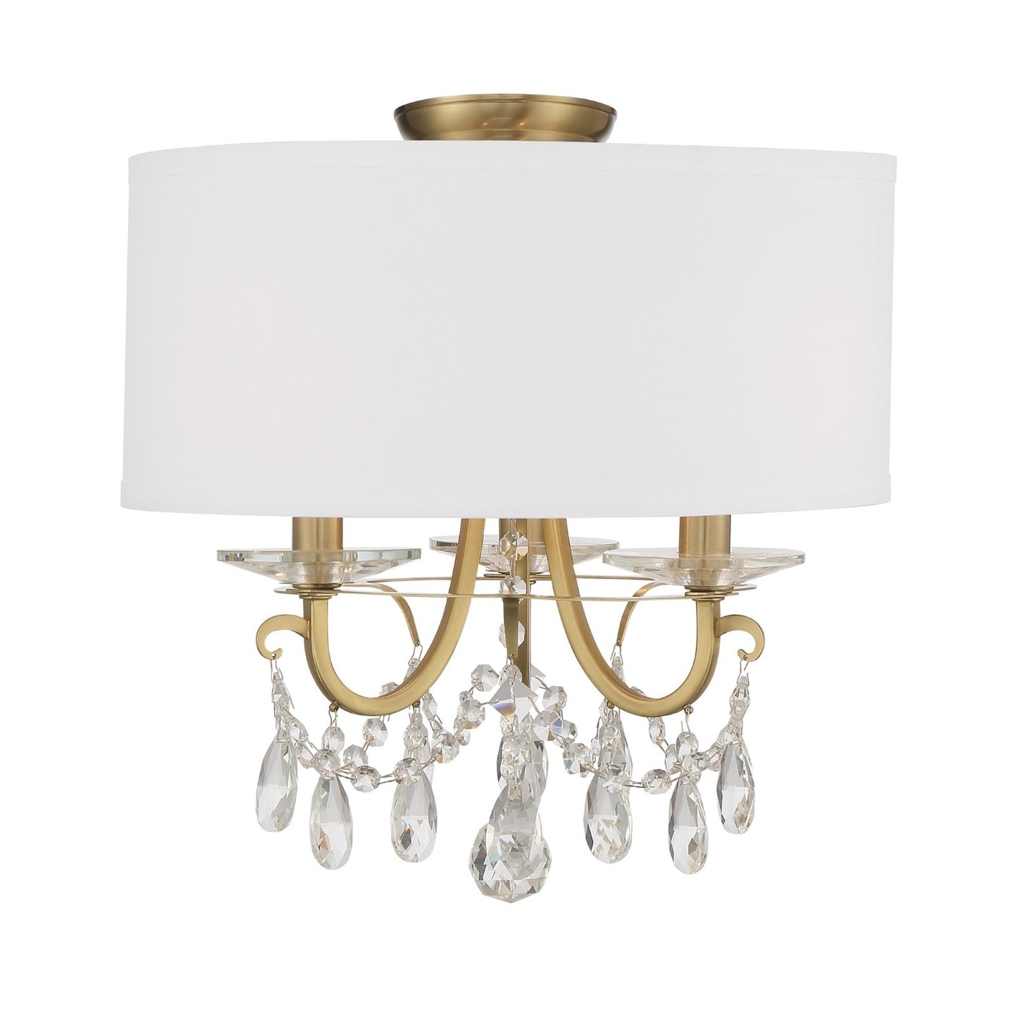 Crystorama 6623-CL-MWP_CEILING Othello 3 Light Ceiling Mount
