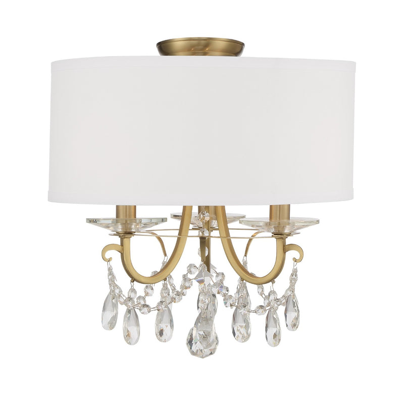 Crystorama 6623-CL-MWP_CEILING Othello 3 Light Ceiling Mount