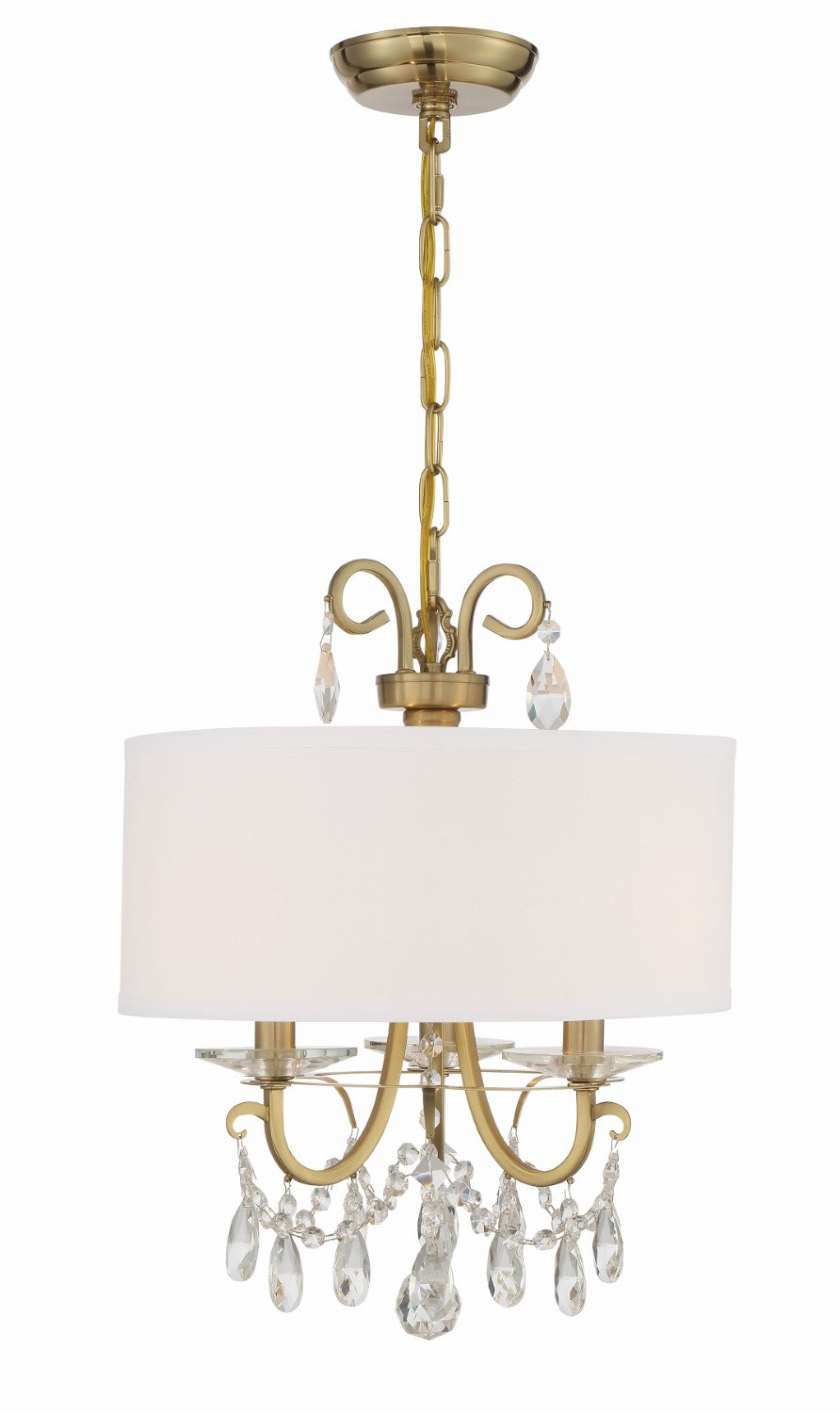 Crystorama 6623-CL-SAQ Othello 3 Light Spectra Crystal Mini Chandelier