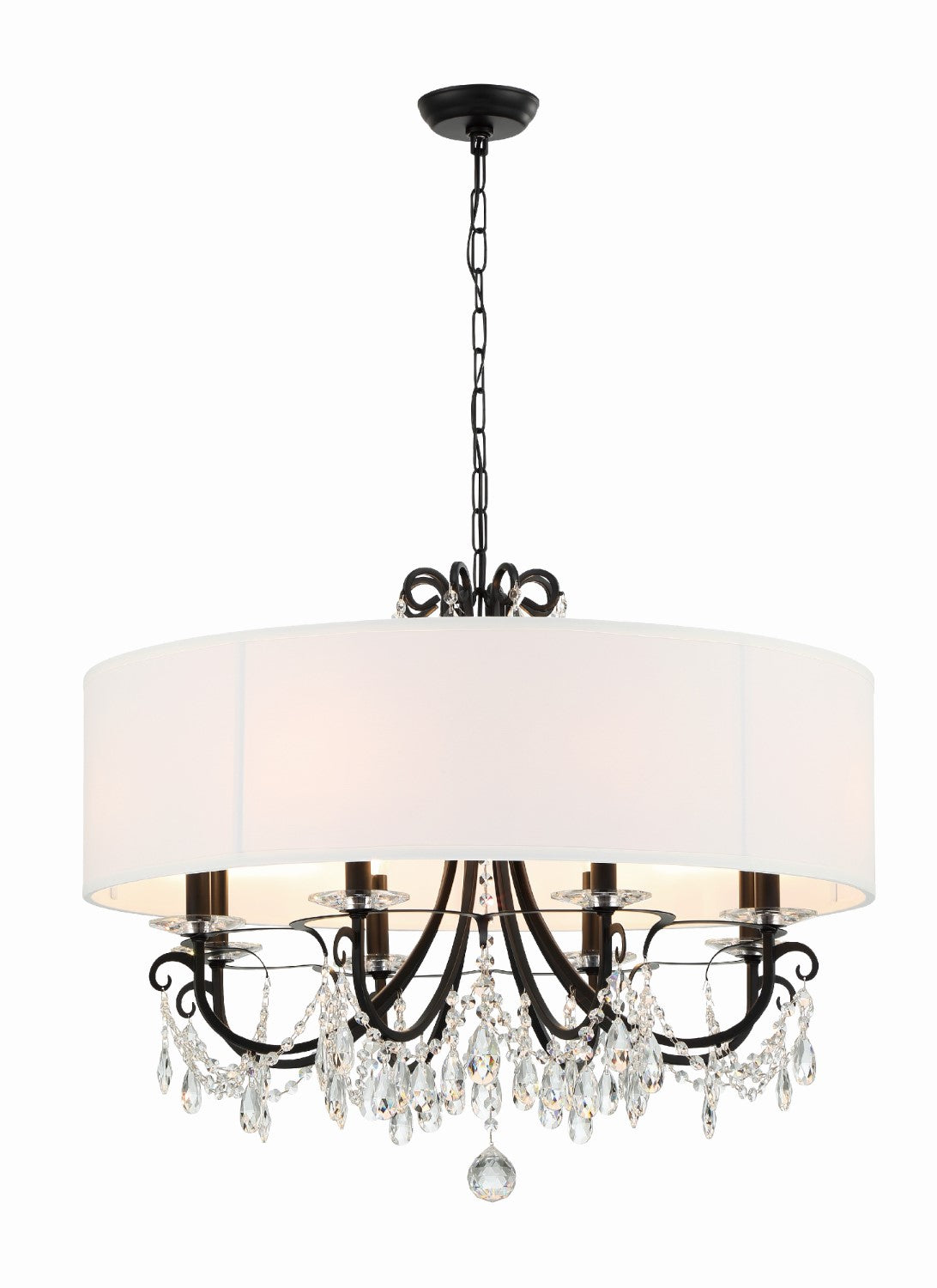 Crystorama 6628-CL-MWP Othello 8 Light Chandelier