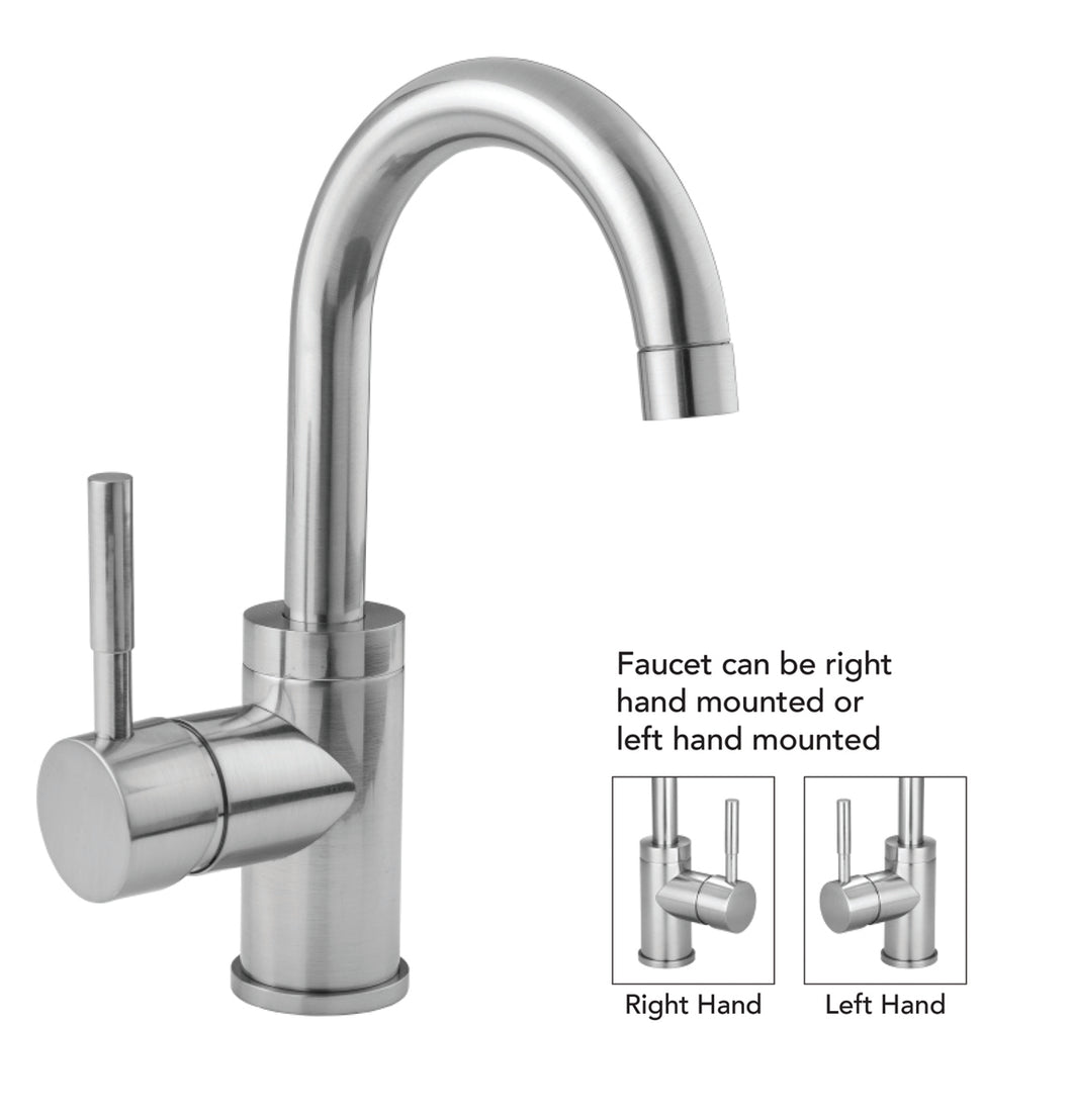 Jaclo 6677-812 Uptown Contempo Single Hole Faucet With Push Top Drain
