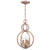 Crystorama 6760-DT Garland 3 Light Crystal Bead Mini Chandelier - Distressed Twilight