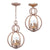 Crystorama 6760-DT Garland 3 Light Crystal Bead Mini Chandelier - Distressed Twilight