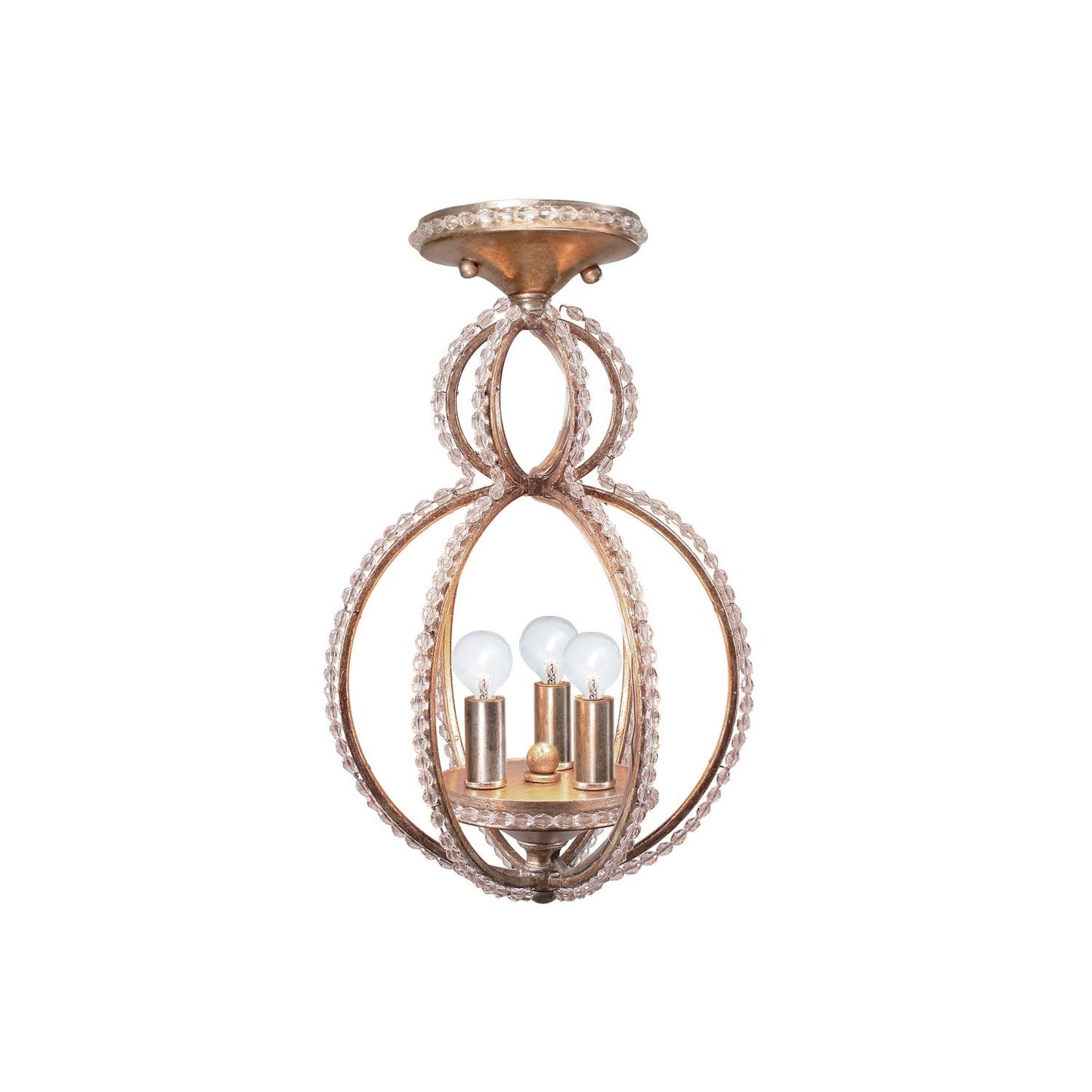 Crystorama 6760-DT_CEILING Garland 3 Light Ceiling Mount - Distressed Twilight