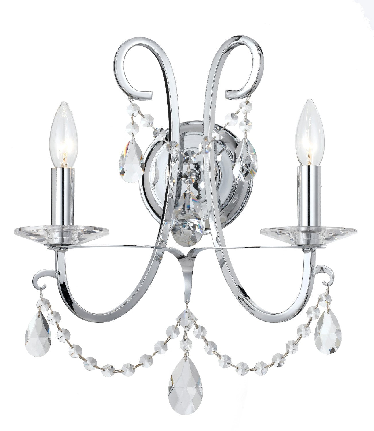 Crystorama 6822-CL-S Othello 2 Light Swarovski Strass Crystal Wall Mount - Parent