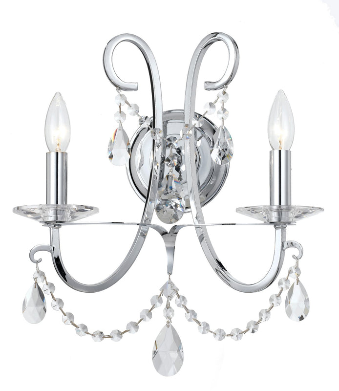 Crystorama 6822-CL-SAQ Othello 2 Light Spectra Crystal Wall Mount - Parent