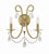 Crystorama 6822-CL-SAQ Othello 2 Light Spectra Crystal Wall Mount