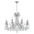 Crystorama 6828-CH-CL-MWP Othello 8 Light Clear Crystal Chandelier - Polished Chrome