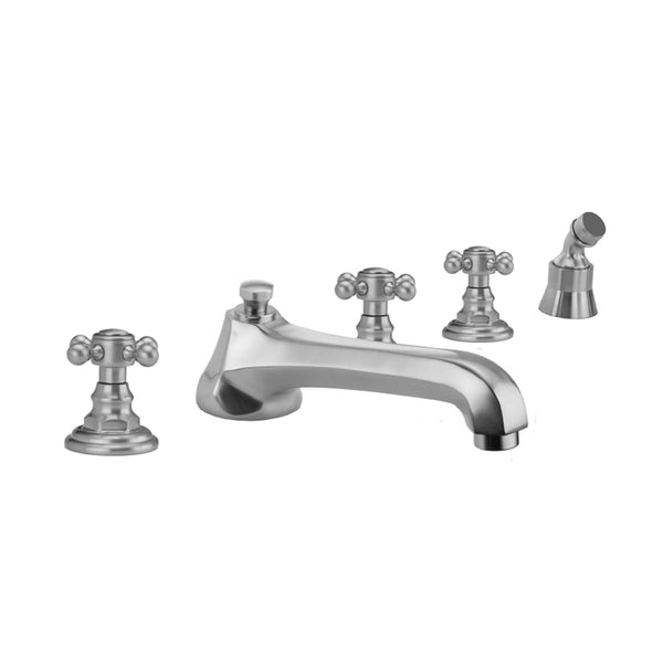 Jaclo 6970-T678-A-TRIM Westfield Roman Tub Set With Low Spout And Ball Cross Handles Mount