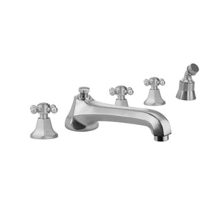 Jaclo 6970-T688-A-TRIM Astor Roman Tub Set With Low Spout And Ball Cross Handles Mount
