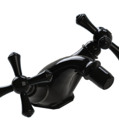 Rubinet 6AFMC Single Hole Dual Handle Bidet Fitting (Less Drain)