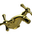 Rubinet 6AFMC Single Hole Dual Handle Bidet Fitting (Less Drain)