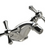 Rubinet 6AFMC Single Hole Dual Handle Bidet Fitting (Less Drain)