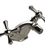 Rubinet 6AFMC Single Hole Dual Handle Bidet Fitting (Less Drain)