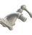 Rubinet 6AFML Single Hole Dual Handle Bidet Fitting (Less Drain)