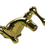Rubinet 6AFML Single Hole Dual Handle Bidet Fitting (Less Drain)