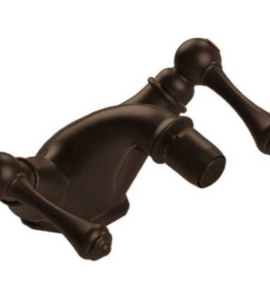 Rubinet 6AFML Single Hole Dual Handle Bidet Fitting (Less Drain)