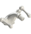 Rubinet 6AFML Single Hole Dual Handle Bidet Fitting (Less Drain)