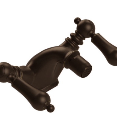 Rubinet 6ARML Single Hole Dual Handle Bidet Fitting (Less Drain)