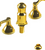 Rubinet 6CETL Bidet Fitting With Spray, Diverter, With Vacuum Breaker (Less Drain)
