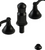 Rubinet 6CETL Bidet Fitting With Spray, Diverter, With Vacuum Breaker (Less Drain)