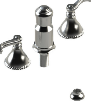 Rubinet 6CETL Bidet Fitting With Spray, Diverter, With Vacuum Breaker (Less Drain)