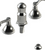 Rubinet 6CETL Bidet Fitting With Spray, Diverter, With Vacuum Breaker (Less Drain)