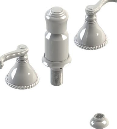 Rubinet 6CETL Bidet Fitting With Spray, Diverter, With Vacuum Breaker (Less Drain)