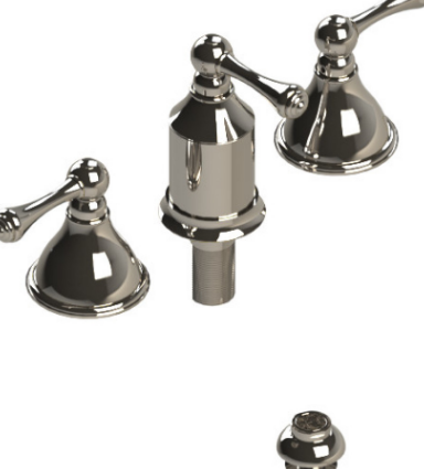 Rubinet 6CFML Bidet Fitting With Spray, Diverter, With Vacuum Breaker (Less Drain)