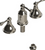 Rubinet 6CFML Bidet Fitting With Spray, Diverter, With Vacuum Breaker (Less Drain)