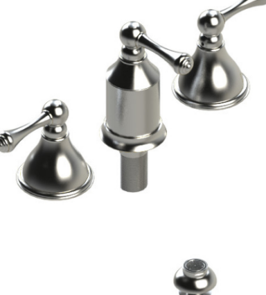 Rubinet 6CFML Bidet Fitting With Spray, Diverter, With Vacuum Breaker (Less Drain)