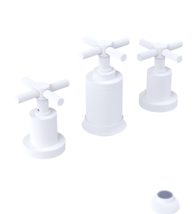 Rubinet 6CGNC Bidet Fitting With Spray, Diverter, With Vacuum Breaker (Less Drain)