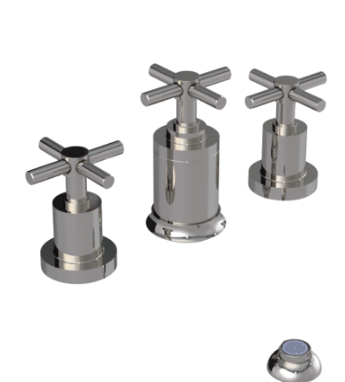 Rubinet 6CGNC Bidet Fitting With Spray, Diverter, With Vacuum Breaker (Less Drain)