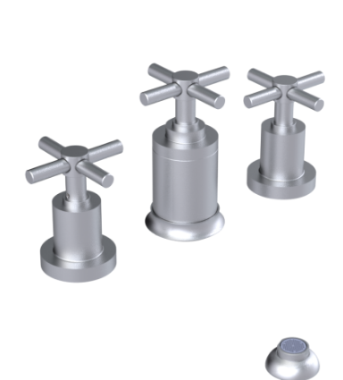 Rubinet 6CGNC Bidet Fitting With Spray, Diverter, With Vacuum Breaker (Less Drain)