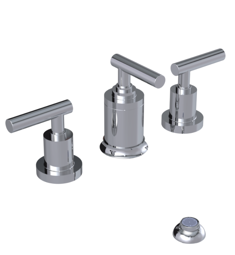 Rubinet 6CGNL Bidet Fitting With Spray, Diverter, With Vacuum Breaker (Less Drain)