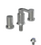 Rubinet 6CHOR Bidet Fitting With Spray, Diverter, With Vacuum Breaker (Less Drain)
