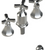 Rubinet 6CHXC Bidet Fitting With Spray, Diverter, With Vacuum Breaker (Less Drain)
