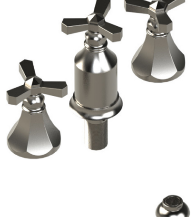 Rubinet 6CHXC Bidet Fitting With Spray, Diverter, With Vacuum Breaker (Less Drain)
